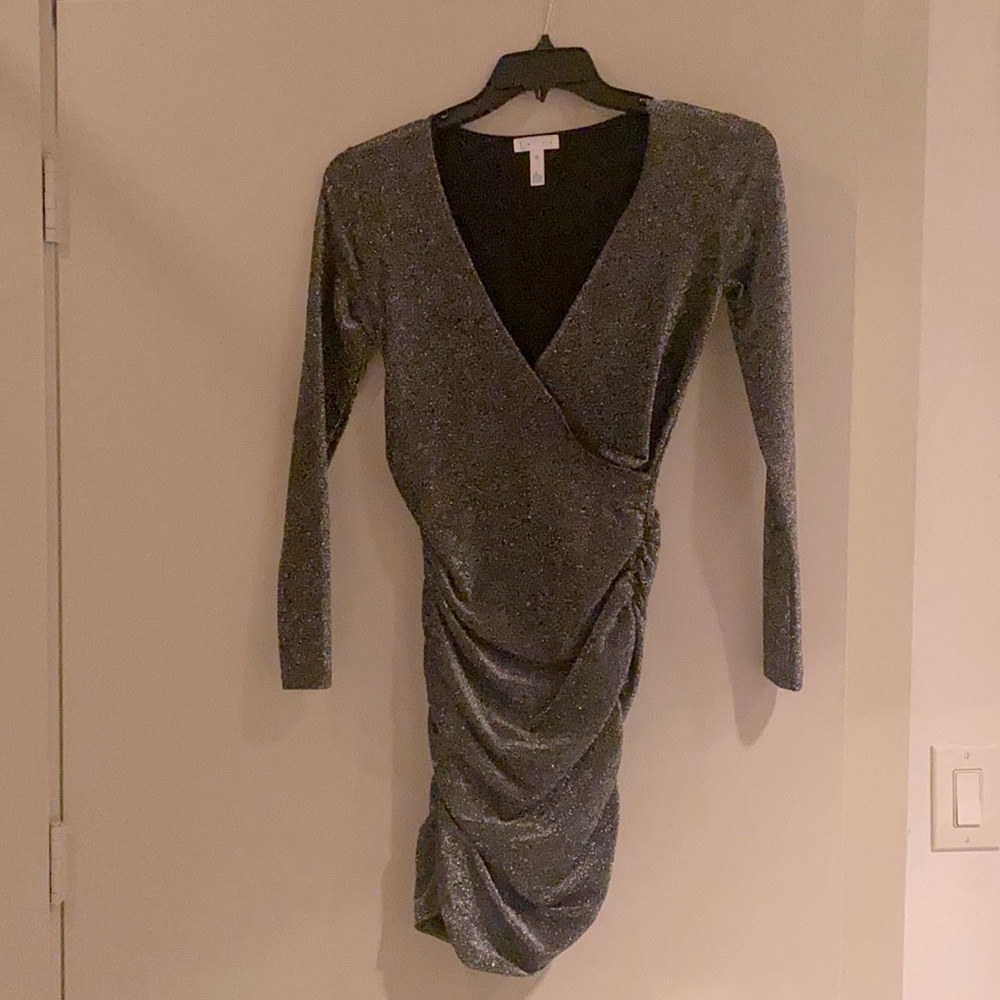 Leith sparkle black dress